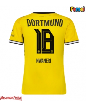 Borussia Dortmund Ethan Nwaneri #18 Tricou Fotbal Replică 2026-27 Femei Acasa Borussia Dortmund Ethan Nwaneri #18 Tricou Fotbal Replică 2026-27 Femei Acasa